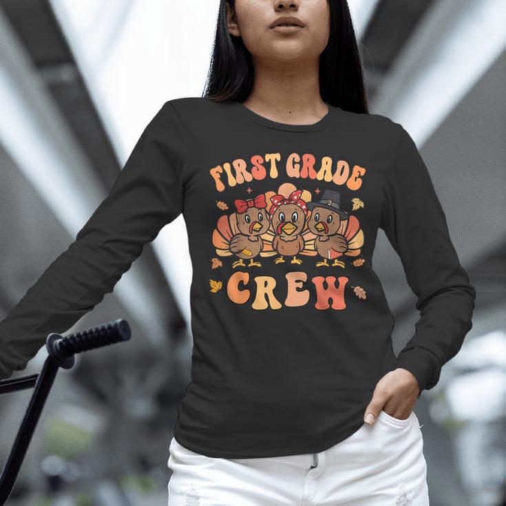 First Grade Crew Thanksgiving Fall Teacher 1st Grade Team Women Long Sleeve T-Shirt, First Grade Teacher Shirts, gift for family, gift for coworker First Grade Crew Thanksgiving Fall Teacher 1st Grade Team Women Long Sleeve T-Shirt, First Grade Teacher Shirts, gift for family, gift for coworker
