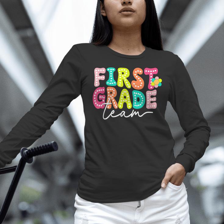 First Grade Team Teacher Back To School 1st Grade Squad Kids Women Long Sleeve T-Shirt, First Grade Teacher Shirts, gift for family, gift for coworker