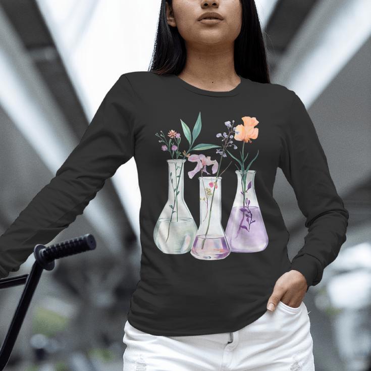Flowers Test Tube Chemistry Student Science Teacher Women Women Long Sleeve T-Shirt, Science Teacher Shirts, gift for family, gift for coworker Flowers Test Tube Chemistry Student Science Teacher Women Women Long Sleeve T-Shirt, Science Teacher Shirts, gift for family, gift for coworker