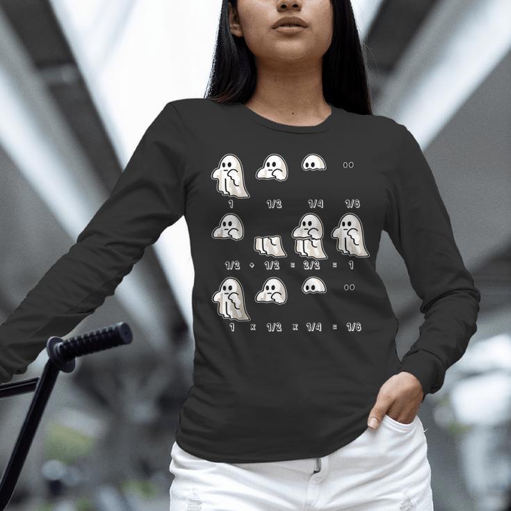 Fractions Math Teacher Ghost Math Halloween Humorous Women Long Sleeve T-Shirt, gift for family, gift for coworker Fractions Math Teacher Ghost Math Halloween Humorous Women Long Sleeve T-Shirt, gift for family, gift for coworker