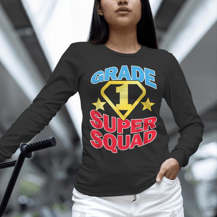 Grade 1 Super Squad Superhero Teacher Team Women Long Sleeve T-Shirt, Super Teacher Shirts, gift for family, gift for coworker Grade 1 Super Squad Superhero Teacher Team Women Long Sleeve T-Shirt, Super Teacher Shirts, gift for family, gift for coworker