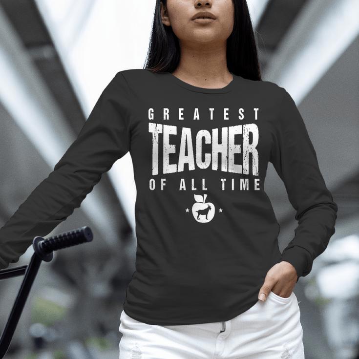 Greatest Teacher Of All Time Teachers Day 1 Teacher Goat Women Long Sleeve T-Shirt, gift for family, gift for coworker Greatest Teacher Of All Time Teachers Day 1 Teacher Goat Women Long Sleeve T-Shirt, gift for family, gift for coworker