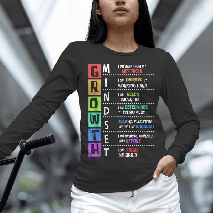 Growth Mindset Positive Motivational Classroom Teacher Learn Women Long Sleeve T-Shirt, gift for family, gift for coworker Growth Mindset Positive Motivational Classroom Teacher Learn Women Long Sleeve T-Shirt, gift for family, gift for coworker