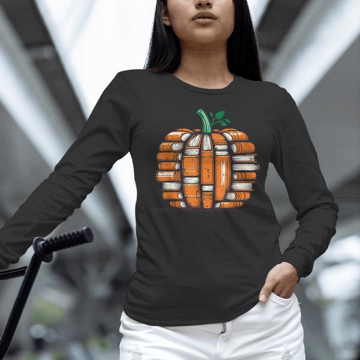 Halloween Books Pumpkin Reading Teacher Fall Men Women Women Long Sleeve T-Shirt, gift for family, gift for coworker Halloween Books Pumpkin Reading Teacher Fall Men Women Women Long Sleeve T-Shirt, gift for family, gift for coworker