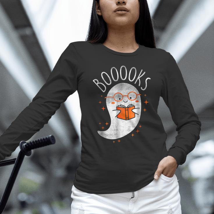 Halloween Cute Ghost Book Reading Teacher Women Long Sleeve T-Shirt, gift for family, gift for coworker Halloween Cute Ghost Book Reading Teacher Women Long Sleeve T-Shirt, gift for family, gift for coworker