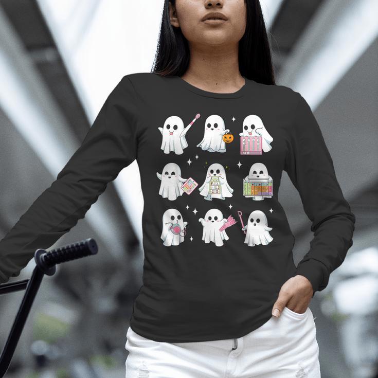 Halloween Ghost Speech Therapy SLP Fall Teacher Tee Women Long Sleeve T-Shirt, gift for family, gift for coworker Halloween Ghost Speech Therapy SLP Fall Teacher Tee Women Long Sleeve T-Shirt, gift for family, gift for coworker