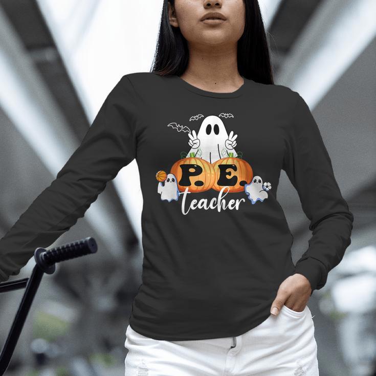 Halloween PE Teacher Ghosts Pumpkins Sports Lover Women Long Sleeve T-Shirt, Pe Teacher Shirts, gift for family, gift for coworker Halloween PE Teacher Ghosts Pumpkins Sports Lover Women Long Sleeve T-Shirt, Pe Teacher Shirts, gift for family, gift for coworker
