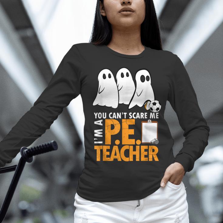 Halloween PE Teacher Shirt Can't Scare Me Women Long Sleeve T-Shirt, Pe Teacher Shirts, gift for family, gift for coworker Halloween PE Teacher Shirt Can't Scare Me Women Long Sleeve T-Shirt, Pe Teacher Shirts, gift for family, gift for coworker