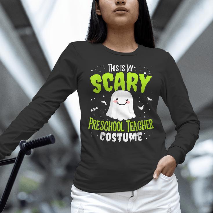 Halloween This Is My Scary Preschool Teacher Custome For Men Women Kids Women Long Sleeve T-Shirt, gift for family, gift for coworker Halloween This Is My Scary Preschool Teacher Custome For Men Women Kids Women Long Sleeve T-Shirt, gift for family, gift for coworker