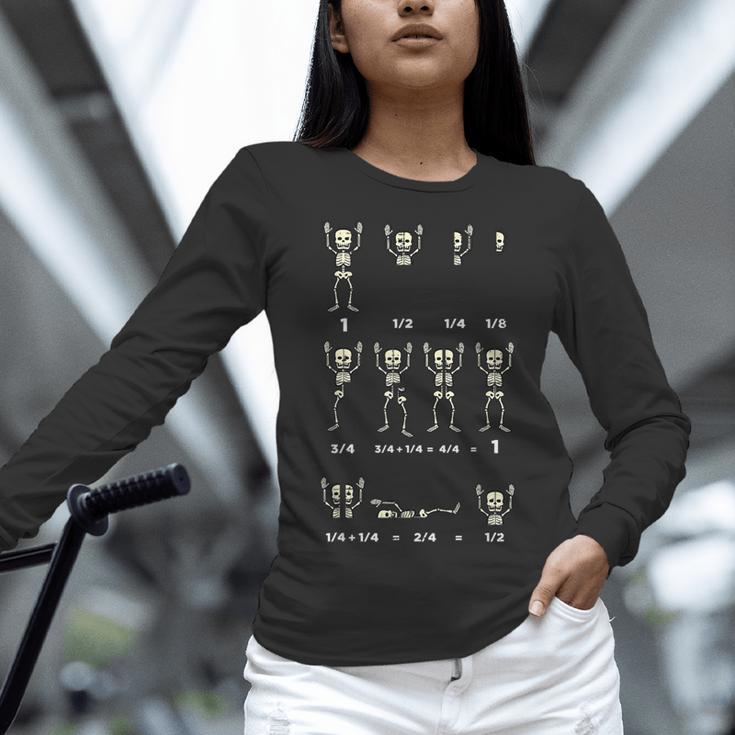 Halloween Skeleton Math Fraction Teacher Men Women Women Long Sleeve T-Shirt, gift for family, gift for coworker Halloween Skeleton Math Fraction Teacher Men Women Women Long Sleeve T-Shirt, gift for family, gift for coworker