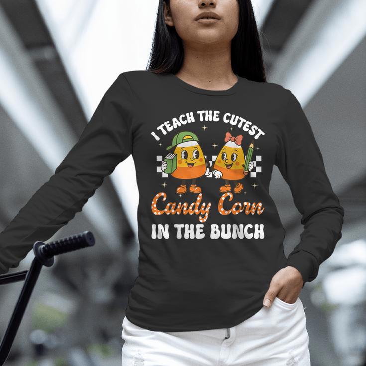 Halloween Teacher Cutest Candy Corn Groovy Spooky Teachers Women Long Sleeve T-Shirt, Groovy Teacher Shirts, gift for family, gift for coworker Halloween Teacher Cutest Candy Corn Groovy Spooky Teachers Women Long Sleeve T-Shirt, Groovy Teacher Shirts, gift for family, gift for coworker