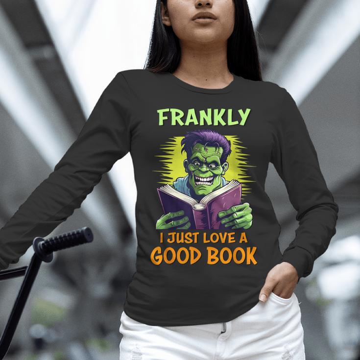 Halloween Teacher Librarian Frankenstein Reading Books Women Long Sleeve T-Shirt, gift for family, gift for coworker Halloween Teacher Librarian Frankenstein Reading Books Women Long Sleeve T-Shirt, gift for family, gift for coworker