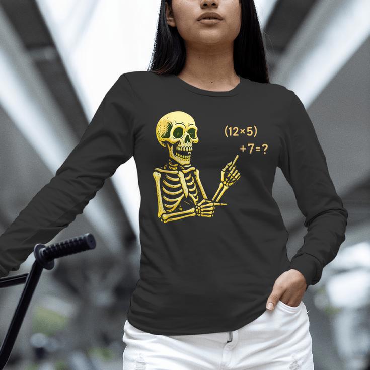 Halloween Teacher Six Seven 6 7 Skeleton Spooky Costume Women Long Sleeve T-Shirt, gift for family, gift for coworker Halloween Teacher Six Seven 6 7 Skeleton Spooky Costume Women Long Sleeve T-Shirt, gift for family, gift for coworker
