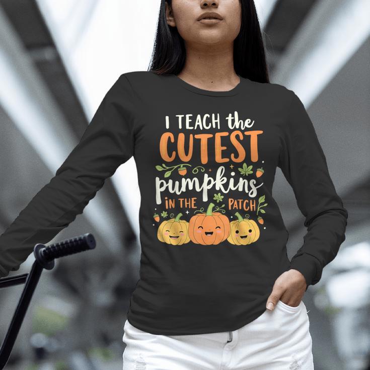 Halloween Teacher I Teach The Cutest Pumpkins In The Patch Women Long Sleeve T-Shirt, gift for family, gift for coworker Halloween Teacher I Teach The Cutest Pumpkins In The Patch Women Long Sleeve T-Shirt, gift for family, gift for coworker