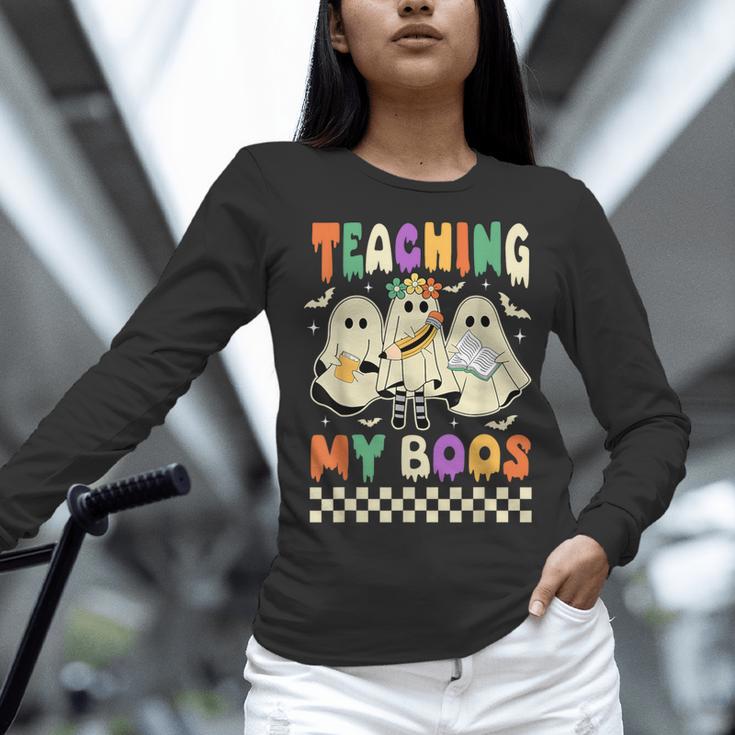 Halloween Teaching My Boos Cute Ghost Teacher Life Costume Women Long Sleeve T-Shirt, gift for family, gift for coworker Halloween Teaching My Boos Cute Ghost Teacher Life Costume Women Long Sleeve T-Shirt, gift for family, gift for coworker