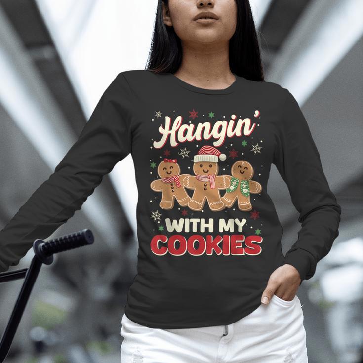 Hangin With My Cookies Gingerbread Man Xmas Teacher Women Long Sleeve T-Shirt, gift for family, gift for coworker Hangin With My Cookies Gingerbread Man Xmas Teacher Women Long Sleeve T-Shirt, gift for family, gift for coworker