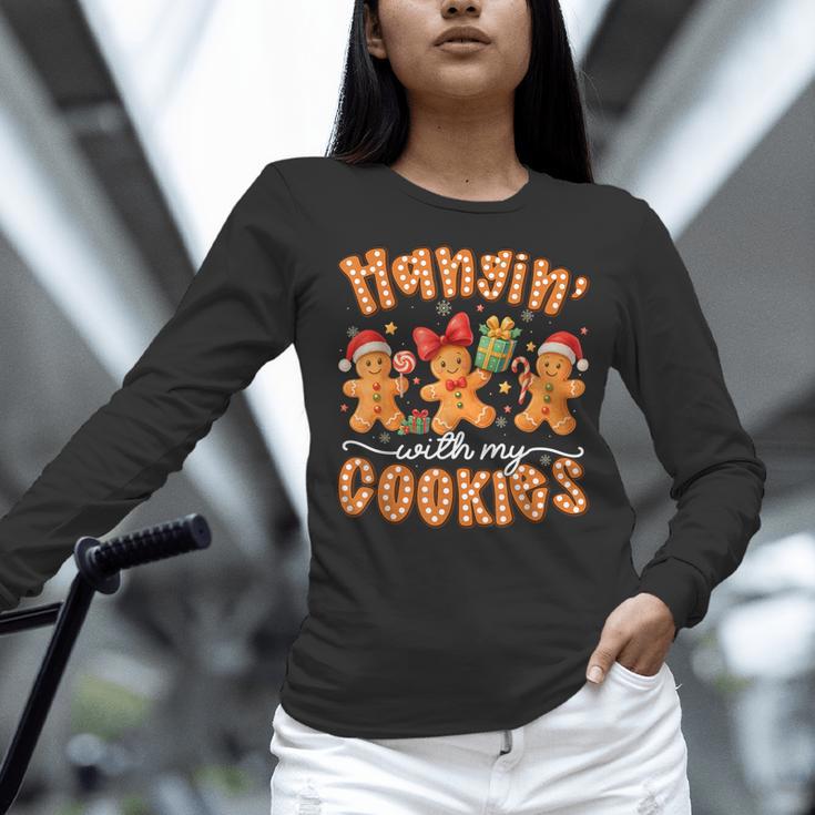 Hangin With My Cookies Gingerbread Men Women Xmas Teacher Women Long Sleeve T-Shirt, gift for family, gift for coworker Hangin With My Cookies Gingerbread Men Women Xmas Teacher Women Long Sleeve T-Shirt, gift for family, gift for coworker
