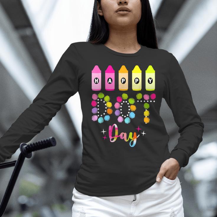 Happy Dot Day 2025 Teacher Kids Girls Colorful Polka Dot Day Women Long Sleeve T-Shirt, gift for family, gift for coworker Happy Dot Day 2025 Teacher Kids Girls Colorful Polka Dot Day Women Long Sleeve T-Shirt, gift for family, gift for coworker