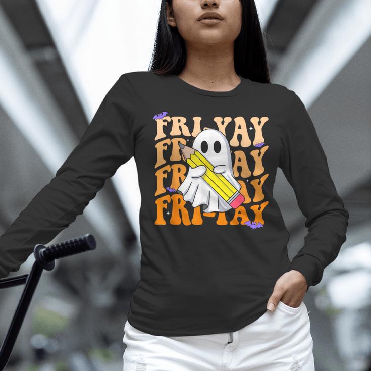 Happy Fri-Yay Friday Lovers Groovy Teacher Life Halloween Women Long Sleeve T-Shirt, Groovy Teacher Shirts, gift for family, gift for coworker Happy Fri-Yay Friday Lovers Groovy Teacher Life Halloween Women Long Sleeve T-Shirt, Groovy Teacher Shirts, gift for family, gift for coworker