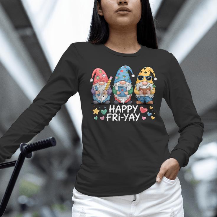 Happy Fri-Yay Teacher Fry Yay Friday Weekend Fri-Yay Women Long Sleeve T-Shirt, gift for family, gift for coworker