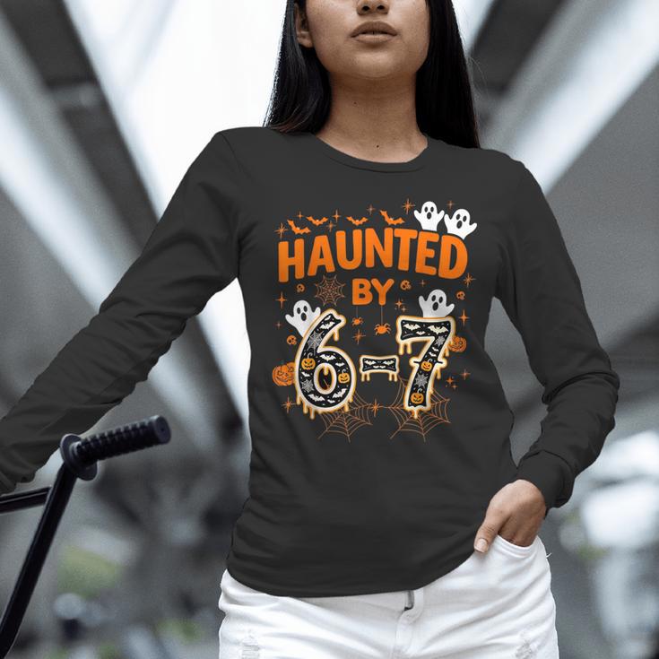 Haunted By 6-7 Halloween Math Teacher Joke Women Long Sleeve T-Shirt, gift for family, gift for coworker Haunted By 6-7 Halloween Math Teacher Joke Women Long Sleeve T-Shirt, gift for family, gift for coworker