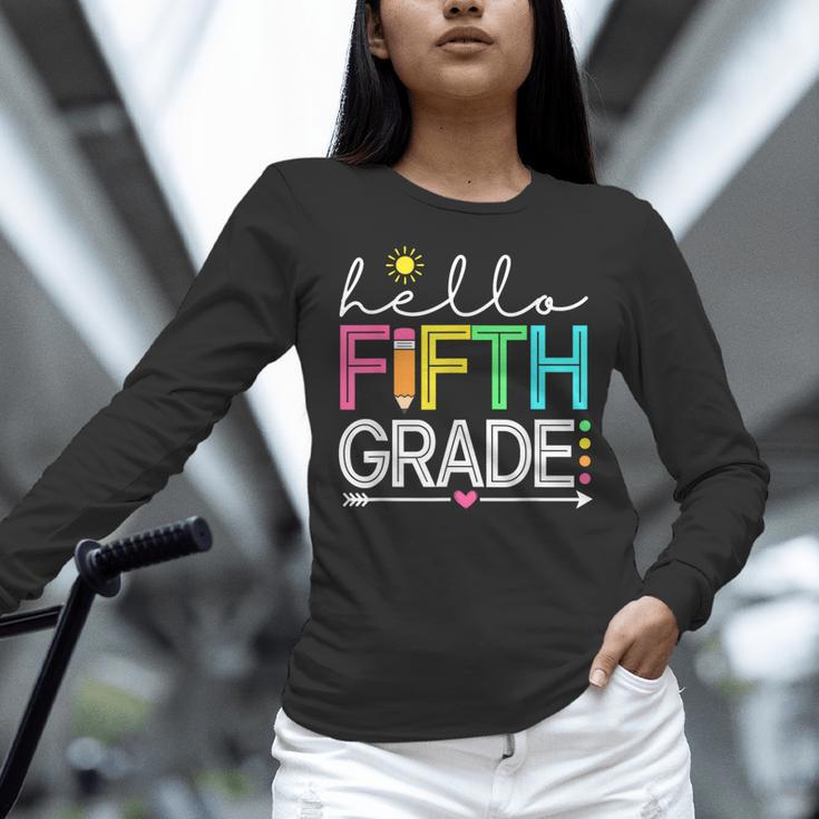 Hello Fifth Grade Teacher Student 5th Grade Back To School Women Long Sleeve T-Shirt, gift for family, gift for coworker Hello Fifth Grade Teacher Student 5th Grade Back To School Women Long Sleeve T-Shirt, gift for family, gift for coworker