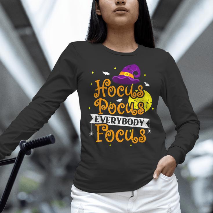 Hocus Pocus Everybody Focus Halloween Teacher Men Women Kids Women Long Sleeve T-Shirt, gift for family, gift for coworker Hocus Pocus Everybody Focus Halloween Teacher Men Women Kids Women Long Sleeve T-Shirt, gift for family, gift for coworker