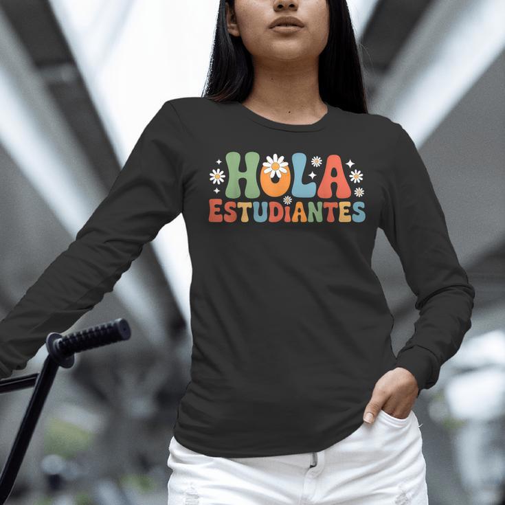 Hola Estudiantes Spanish Teacher Women Long Sleeve T-Shirt, gift for family, gift for coworker Hola Estudiantes Spanish Teacher Women Long Sleeve T-Shirt, gift for family, gift for coworker