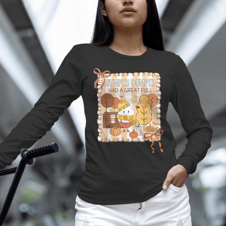 Humpty Dumpty Had A Great Fall Teacher Thanksgiving Autumn Women Long Sleeve T-Shirt, gift for family, gift for coworker
