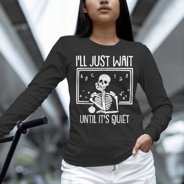 Ill Just Wait Until Its Quiet Teacher Lazy Halloween Costume Women Long Sleeve T-Shirt, gift for family, gift for coworker