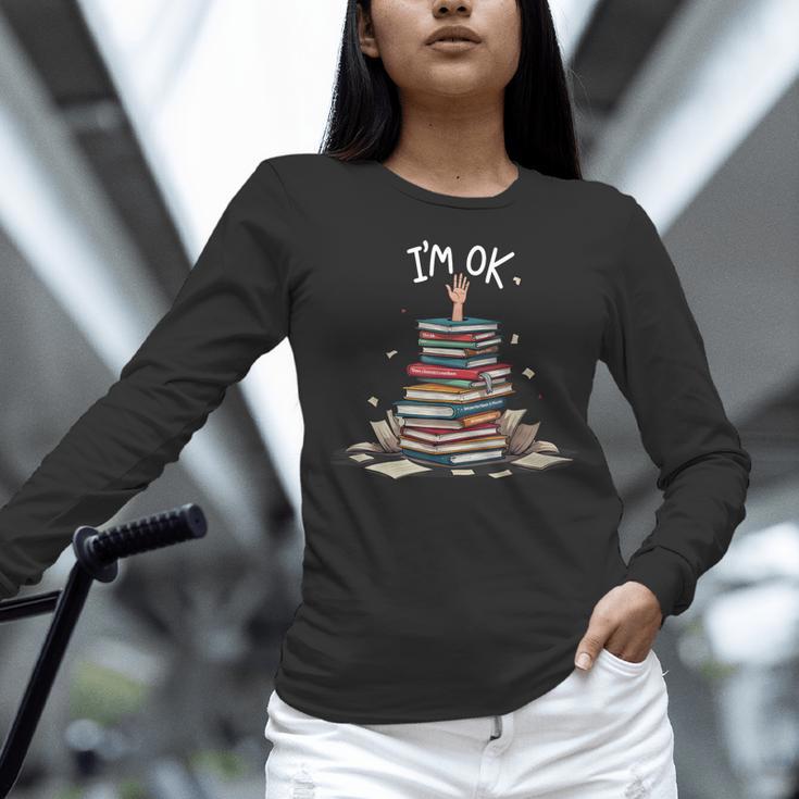 I'm Ok Read Book Reading Nerd Librarian Teacher School Women Long Sleeve T-Shirt, gift for family, gift for coworker I'm Ok Read Book Reading Nerd Librarian Teacher School Women Long Sleeve T-Shirt, gift for family, gift for coworker