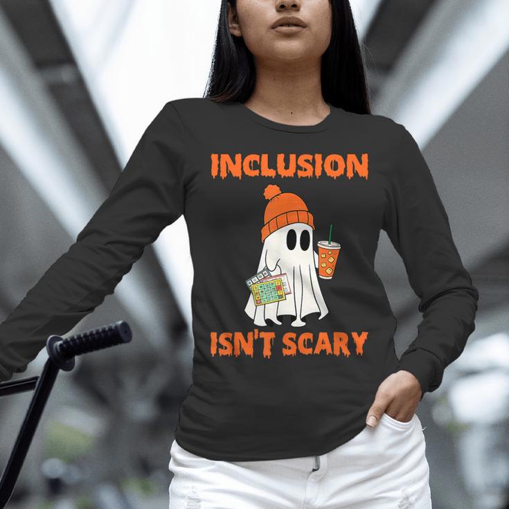 Inclusion Isn't Scary Shirt Halloween SLP Sped Teacher Women Long Sleeve T-Shirt, gift for family, gift for coworker Inclusion Isn't Scary Shirt Halloween SLP Sped Teacher Women Long Sleeve T-Shirt, gift for family, gift for coworker