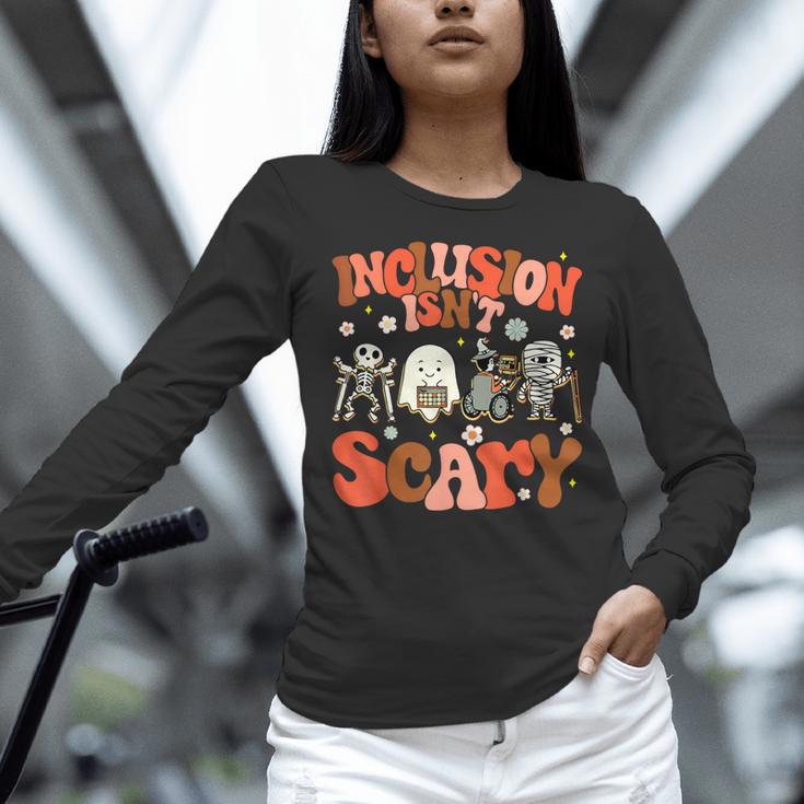 Inclusion Isn't Scary SLP Sped Teacher Halloween Women Long Sleeve T-Shirt, gift for family, gift for coworker Inclusion Isn't Scary SLP Sped Teacher Halloween Women Long Sleeve T-Shirt, gift for family, gift for coworker