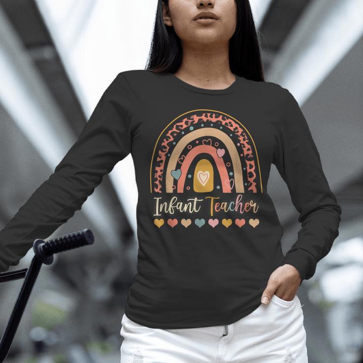 Infant Teacher Leopard Boho Rainbow Appreciation Women Long Sleeve T-Shirt, gift for family, gift for coworker Infant Teacher Leopard Boho Rainbow Appreciation Women Long Sleeve T-Shirt, gift for family, gift for coworker