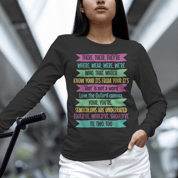 Their There And They'Re English Teacher Men Women Women Long Sleeve T-Shirt, English Teacher Shirts, gift for family, gift for coworker