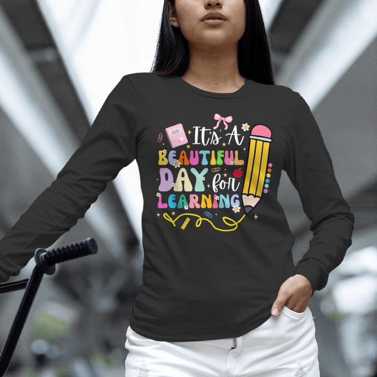 It's Beautiful Day For Learning Teacher Students Girls Boys Women Long Sleeve T-Shirt, gift for family, gift for coworker It's Beautiful Day For Learning Teacher Students Girls Boys Women Long Sleeve T-Shirt, gift for family, gift for coworker