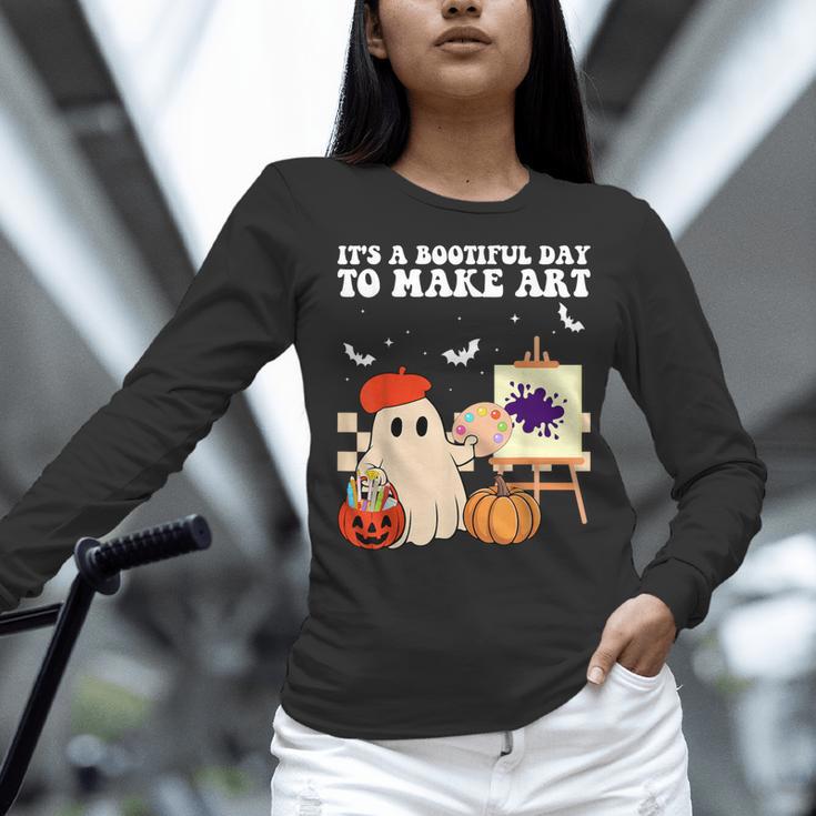 It's A Bootiful Day To Make Art Groovy Art Teacher Halloween Women Long Sleeve T-Shirt, Groovy Teacher Shirts, gift for family, gift for coworker It's A Bootiful Day To Make Art Groovy Art Teacher Halloween Women Long Sleeve T-Shirt, Groovy Teacher Shirts, gift for family, gift for coworker
