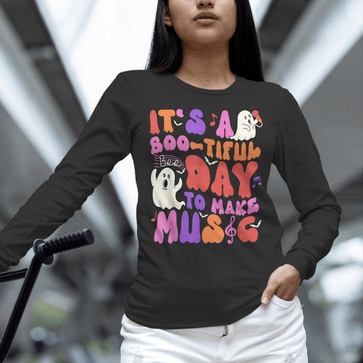 It's a Bootiful Day To Make Music Halloween Music Teacher Women Long Sleeve T-Shirt, gift for family, gift for coworker It's a Bootiful Day To Make Music Halloween Music Teacher Women Long Sleeve T-Shirt, gift for family, gift for coworker