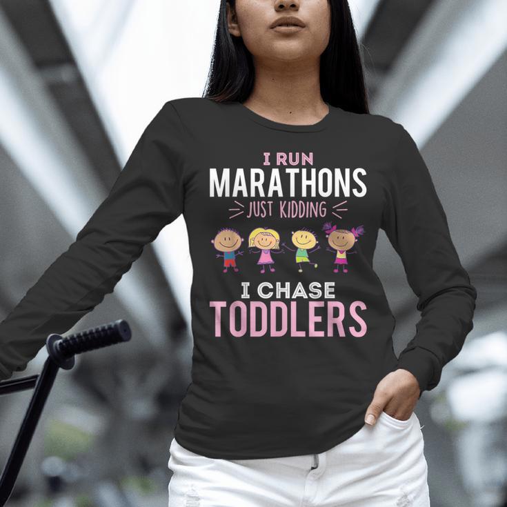 Just Kidding I Chase Toddlers Daycare Provider Nanny Teacher Women Long Sleeve T-Shirt, gift for family, gift for coworker Just Kidding I Chase Toddlers Daycare Provider Nanny Teacher Women Long Sleeve T-Shirt, gift for family, gift for coworker
