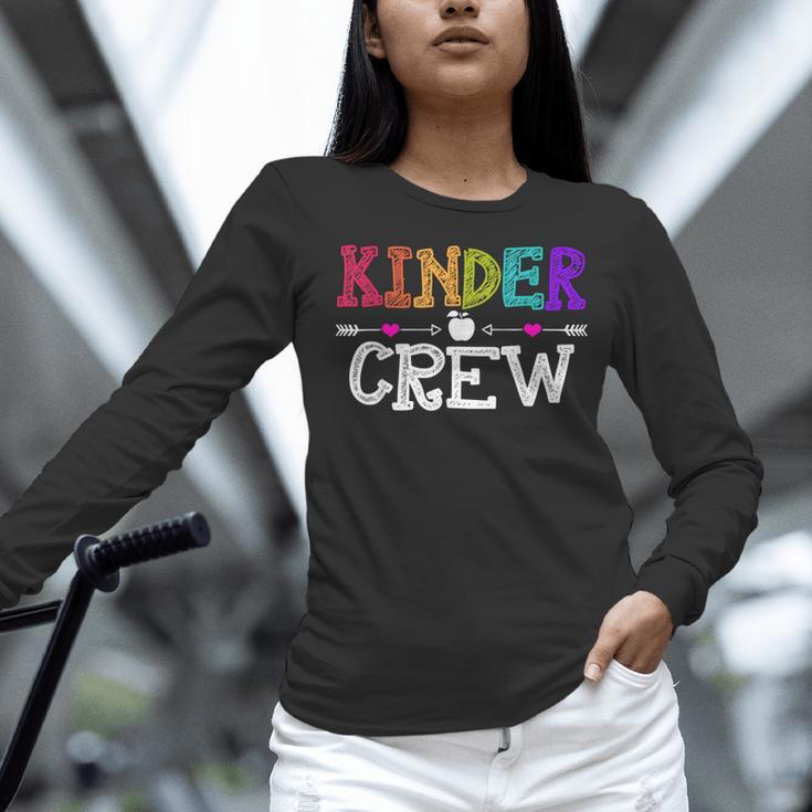 Kinder Crew Kindergarten Teacher 1st Day Of School Women Long Sleeve T-Shirt, gift for family, gift for coworker Kinder Crew Kindergarten Teacher 1st Day Of School Women Long Sleeve T-Shirt, gift for family, gift for coworker