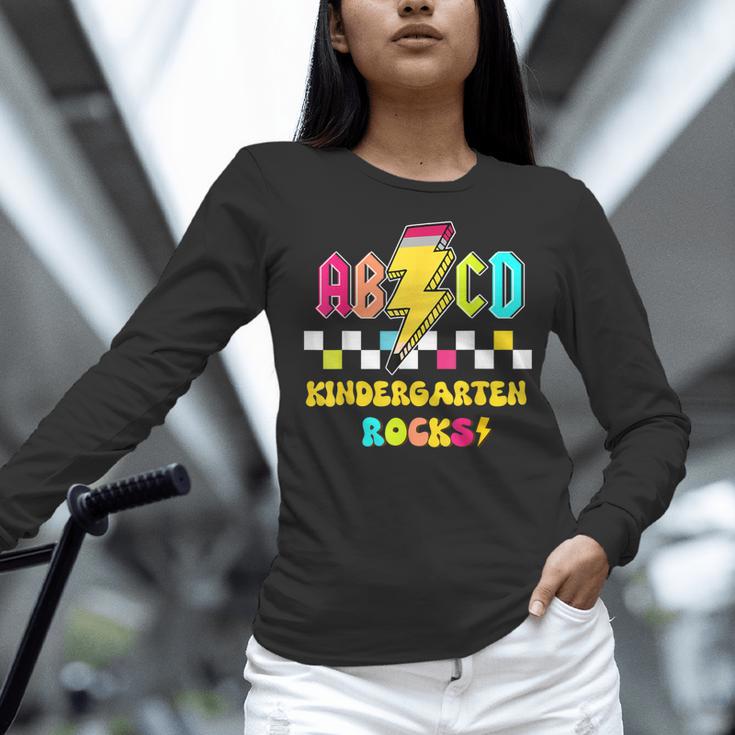 Kindergarten ABCD Rocks Teacher Student Back To School Women Long Sleeve T-Shirt, gift for family, gift for coworker