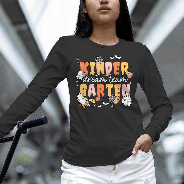 Kindergarten Dream Ghost Team Fall Halloween Spooky Teachers Women Long Sleeve T-Shirt, gift for family, gift for coworker Kindergarten Dream Ghost Team Fall Halloween Spooky Teachers Women Long Sleeve T-Shirt, gift for family, gift for coworker