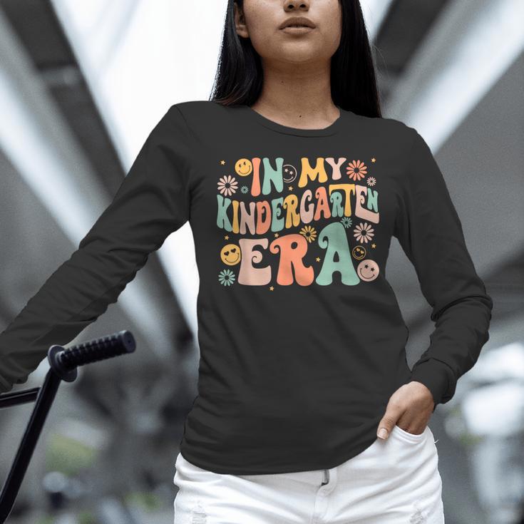 In My Kindergarten Era Retro Back To School Teacher Student Women Long Sleeve T-Shirt, gift for family, gift for coworker In My Kindergarten Era Retro Back To School Teacher Student Women Long Sleeve T-Shirt, gift for family, gift for coworker