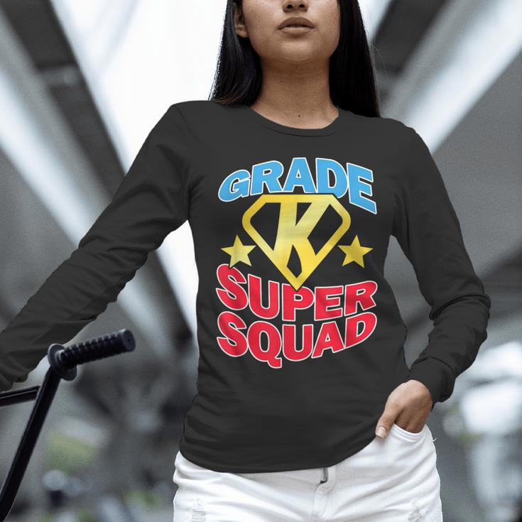 Kindergarten Super Squad Superhero Teacher Team Men Women Girls Kids Women Long Sleeve T-Shirt, Super Teacher Shirts, gift for family, gift for coworker