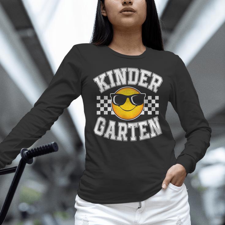 Kindergarten Teacher First Day Of Kinder Back To School Women Long Sleeve T-Shirt, gift for family, gift for coworker