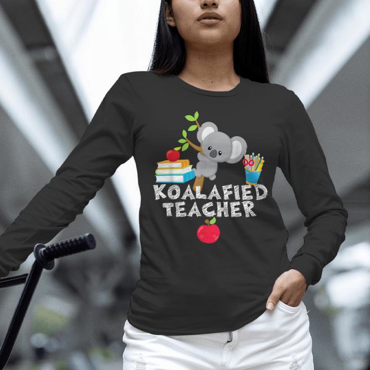 Koalafied Teacher Proud School Teacher Koala Cute T-Shirt Women Long Sleeve T-Shirt, gift for family, gift for coworker Koalafied Teacher Proud School Teacher Koala Cute T-Shirt Women Long Sleeve T-Shirt, gift for family, gift for coworker
