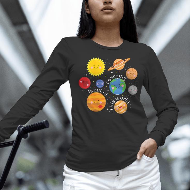 Learning Is Out Of This World Science Teacher Planets Women Long Sleeve T-Shirt, Science Teacher Shirts, gift for family, gift for coworker Learning Is Out Of This World Science Teacher Planets Women Long Sleeve T-Shirt, Science Teacher Shirts, gift for family, gift for coworker