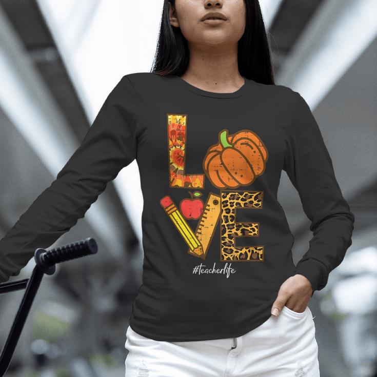 Leopard Pumpkin Love Teacher Life Thanksgiving Fall Women Women Long Sleeve T-Shirt, gift for family, gift for coworker Leopard Pumpkin Love Teacher Life Thanksgiving Fall Women Women Long Sleeve T-Shirt, gift for family, gift for coworker
