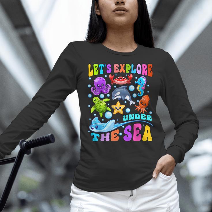 Let's Explore Under The Sea Back To School Student Teacher Women Long Sleeve T-Shirt, gift for family, gift for coworker Let's Explore Under The Sea Back To School Student Teacher Women Long Sleeve T-Shirt, gift for family, gift for coworker