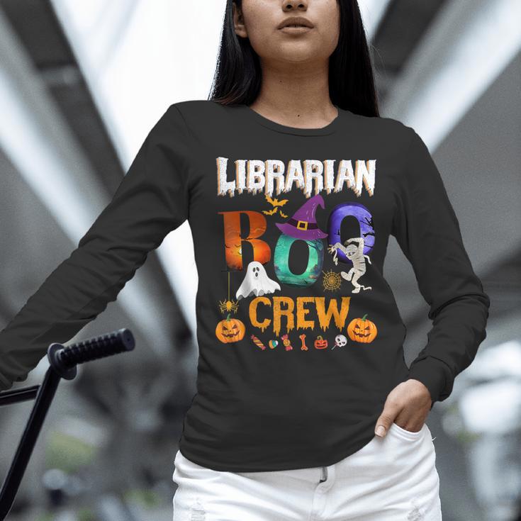 Librarian Boo Crew Teacher Student Halloween Costume Women Long Sleeve T-Shirt, gift for family, gift for coworker Librarian Boo Crew Teacher Student Halloween Costume Women Long Sleeve T-Shirt, gift for family, gift for coworker